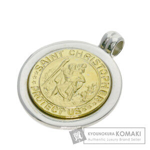 Tiffany Co St Christopher Pendant Top Silver Yellow Gold